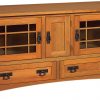 Amish Medium Modesto 2 Drawer TV Cabinet