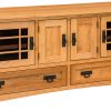 Amish Large Modesto 2 Drawer TV Cabinet