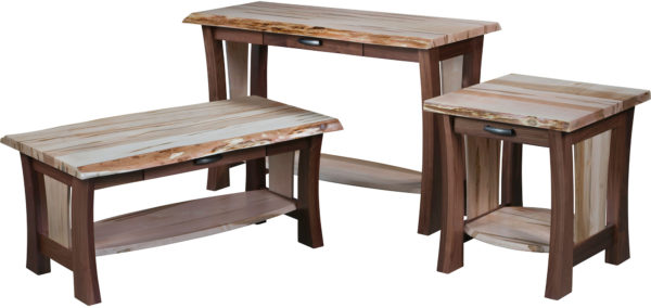 Amish Legacy Live Edge Occasional Table Set