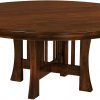 Amish Arts and Crafts Round Dining Table