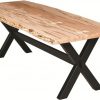 Amish Frontier Live Edge Dining Table with Bookmatch Top