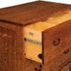 Amish Noble Mission Lateral File Cabinet Open Detail
