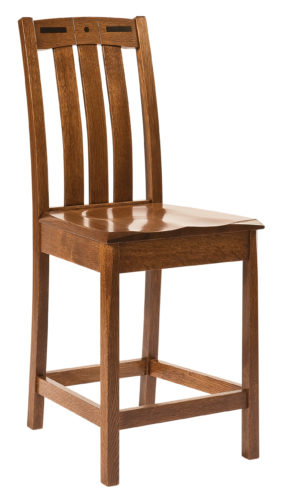 Amish Lavega Wooden Bar Chair