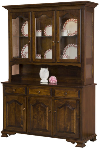 Custom LaGrange Three Door Open Deck Hutch