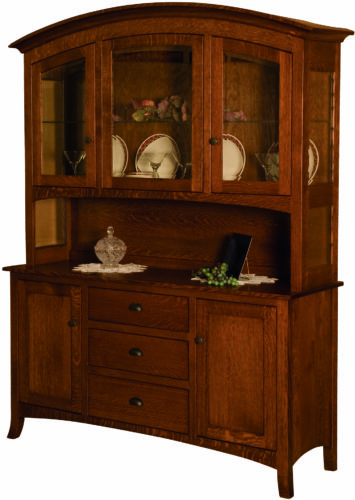 Amish New Century Mission Three Door Hutch