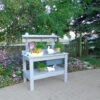 Blue Painted Potting Table