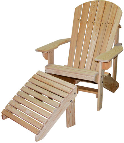 Adirondack Chair and Footrest in Cypress