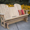 Treated Pine Double Adirondack Glider with Console Closed