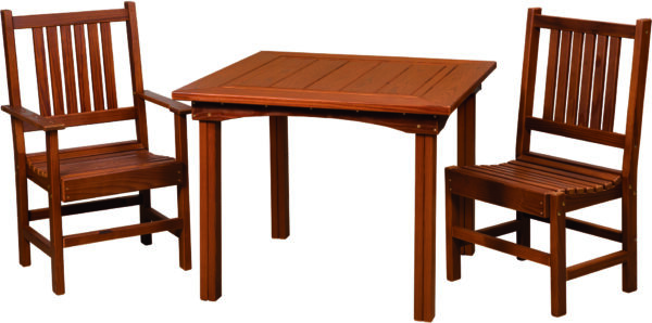 Cedar Square Table and Chair Set