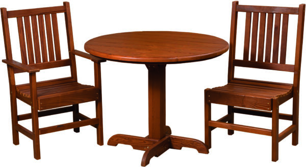 Cedar Round Table Patio Set