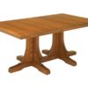 Amish Double Pedestal Mission Table
