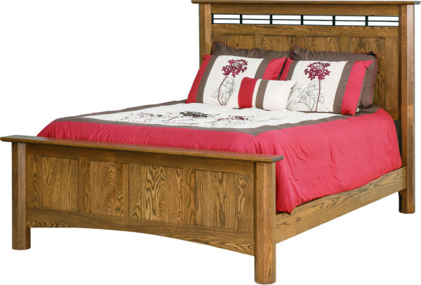 Amish Fenwood Bed shown in Oak