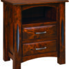 Rustic Cherry Ravena Nightstand with Two Drawers