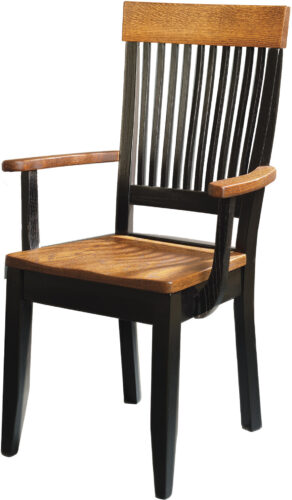 Amish Dillard Two Tone Dining Chair with Arms
