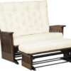 Amish Finley Deluxe Glider Loveseat with Glider Ottoman