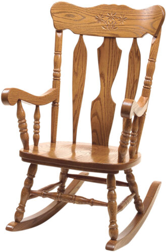 Amish Oak Daisy Rocking Chair
