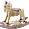 Amish Pink Butterfly Rocking Horse
