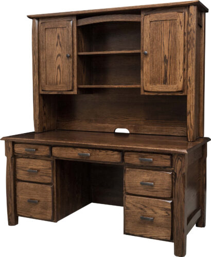 Amish Kumberlin Desk shown with Desktop Hutch
