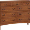 Amish Granny Mission QSWO Nine Drawer Mule Dresser with Michael's Cherry Stain