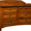 Amish Built West Lake 6 Drawer Dresser with Baby Changing Box Top