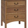 Amish Granny Mission Almond 3 Drawer Nightstand