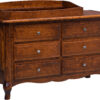 French Country Six Drawer Dresser and Changing Box