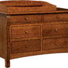 Wooden Castlebury Six Drawer Dresser With Baby Changing Station