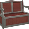Custom 4' Polywood Garden Bench with Storage Open