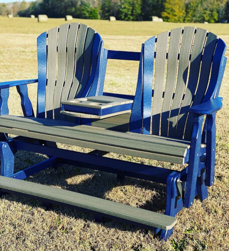 Custom 5' Bentback Counter Height Glider with Console Down