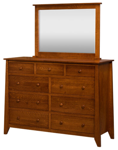 Custom Berwick 9 Drawer Dresser with Mirror