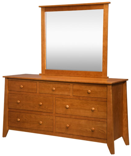 Custom Berwick 7 Drawer Wide Dresser with Mirror