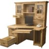 Amish Mission Wedge Desk with Hutch Showing Details