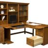 Amish Mission Computer Desk with Return and Recessed Panel Back and Sides Details