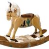Amish Painted Rocking Horse with Cowboy Design