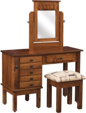 Mission Jewelry Dressing Table & Chair