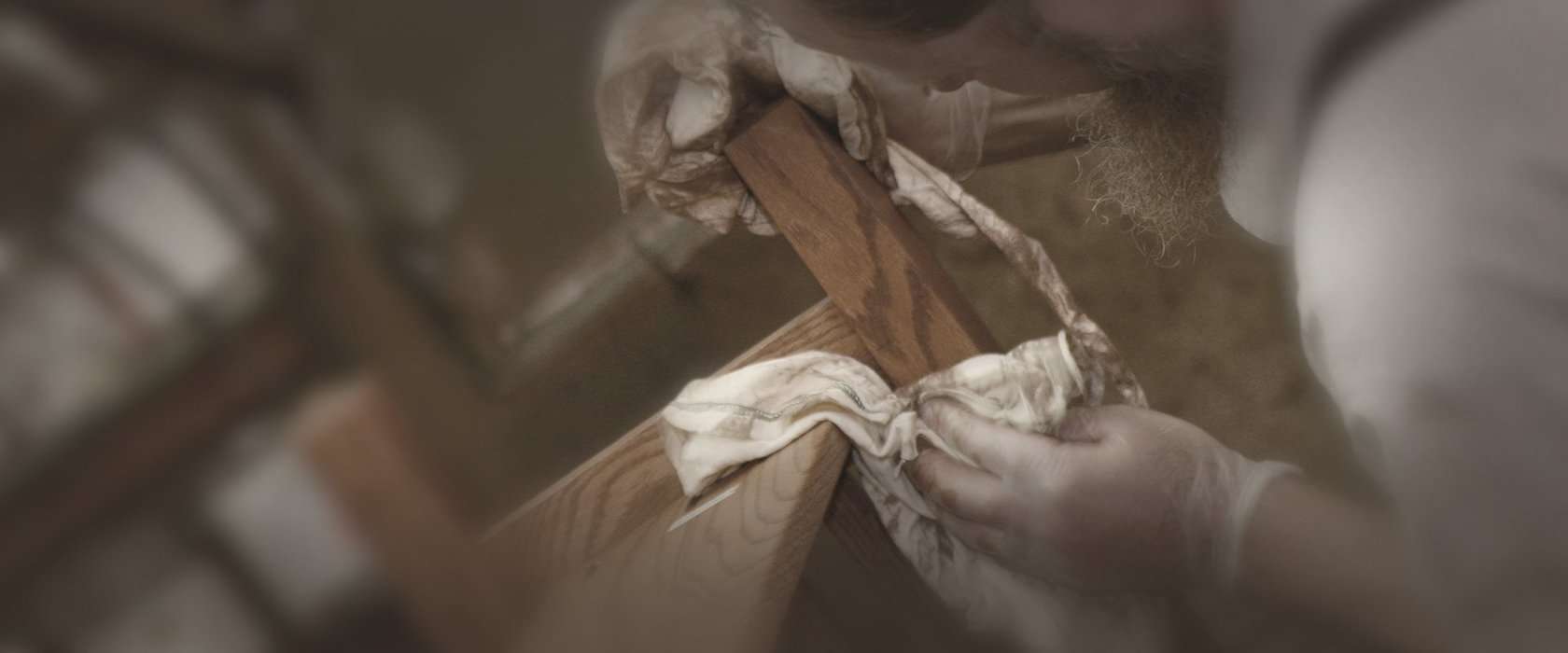 Stain applied to Amish Furniture Stain applied to Amish Furniture