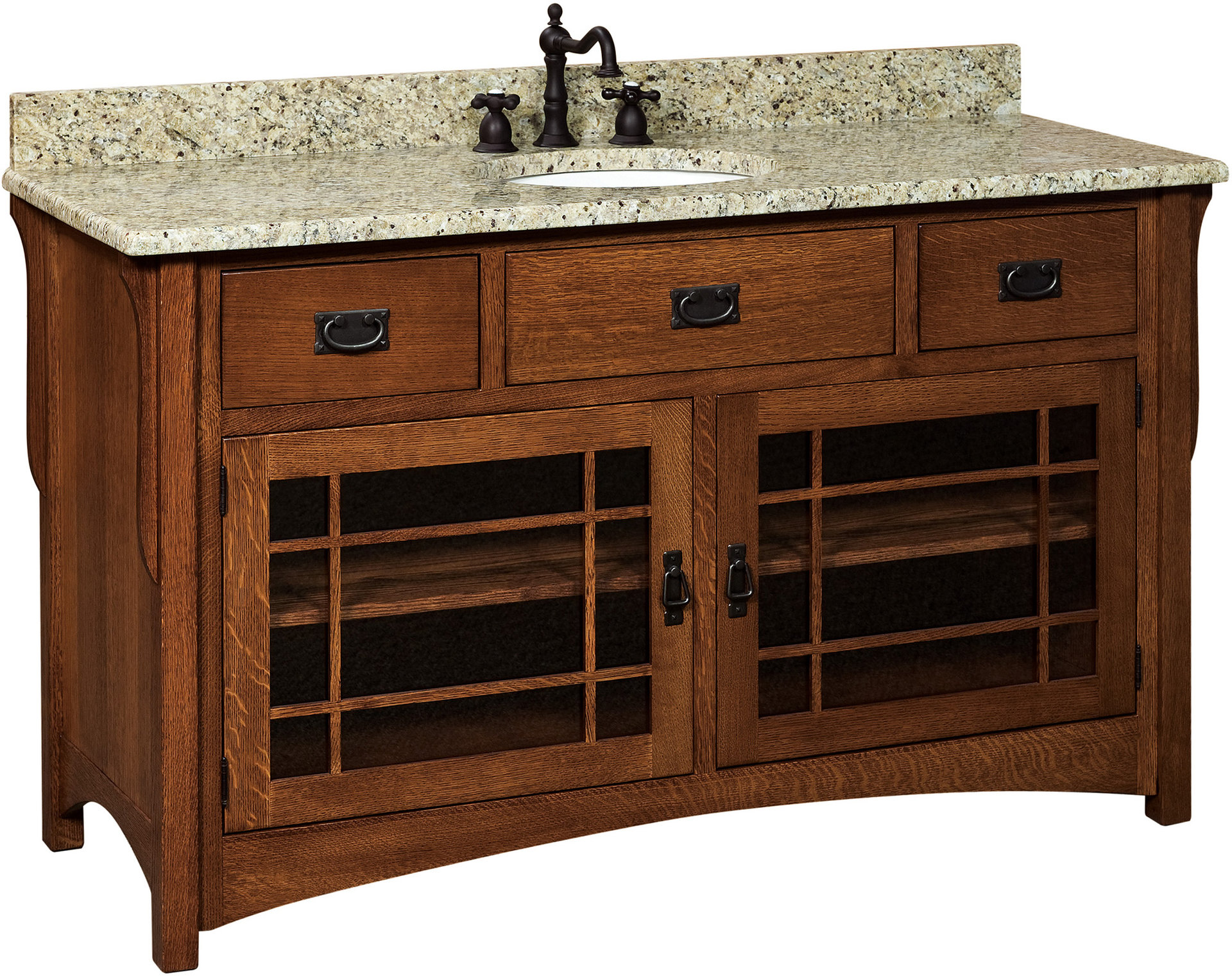 Mission-Style Sink Cabinets