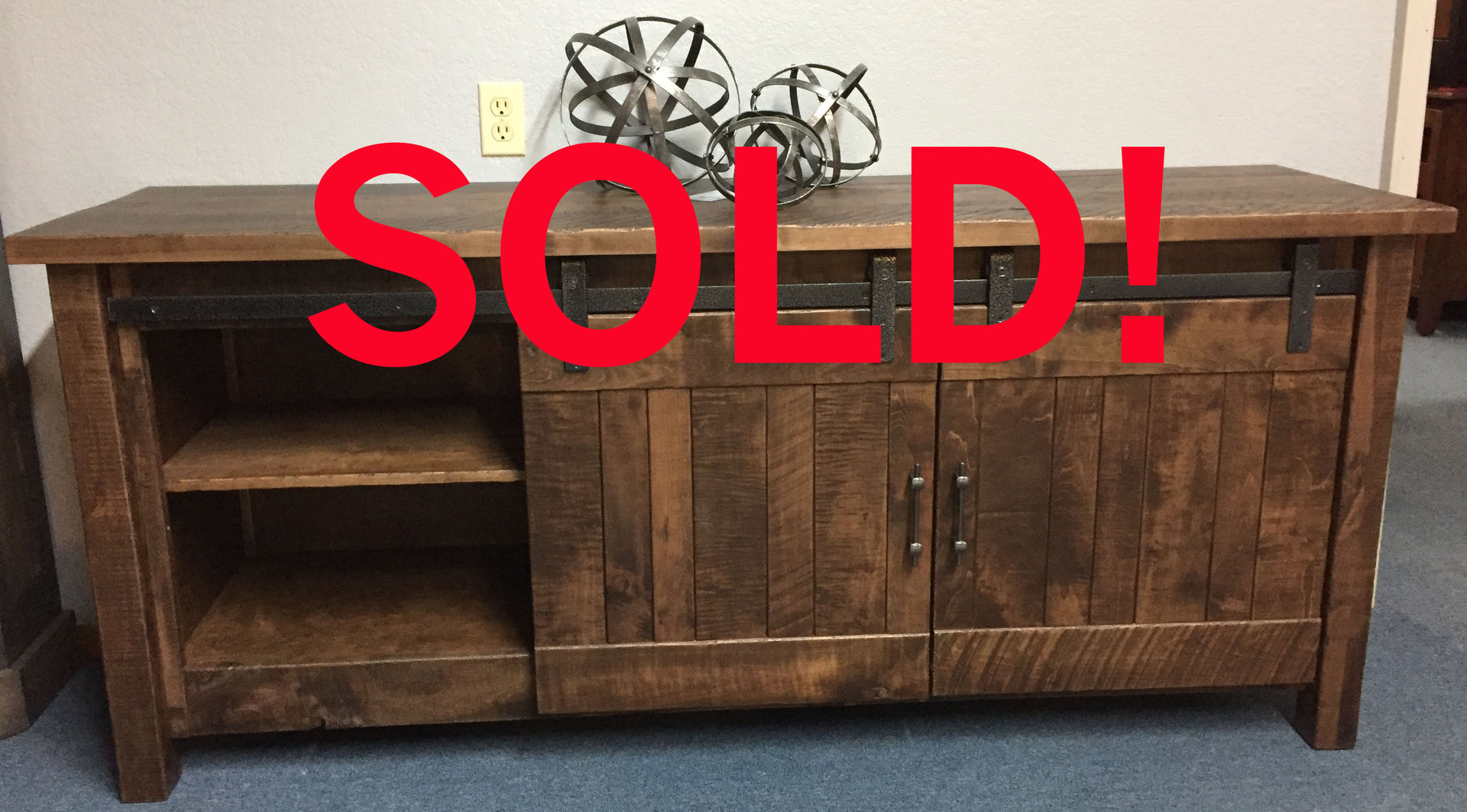 Rough Sawn Maple Barn Door Tv Cabinet Sold Weaver Furniture S Rough Sawn Maple Barn Door Tv Cabinet Sold