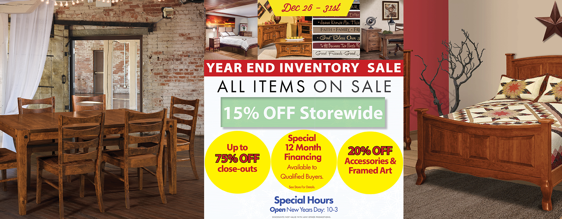 Weaver Furniture Sales After Christmas Year End Inventory Sale