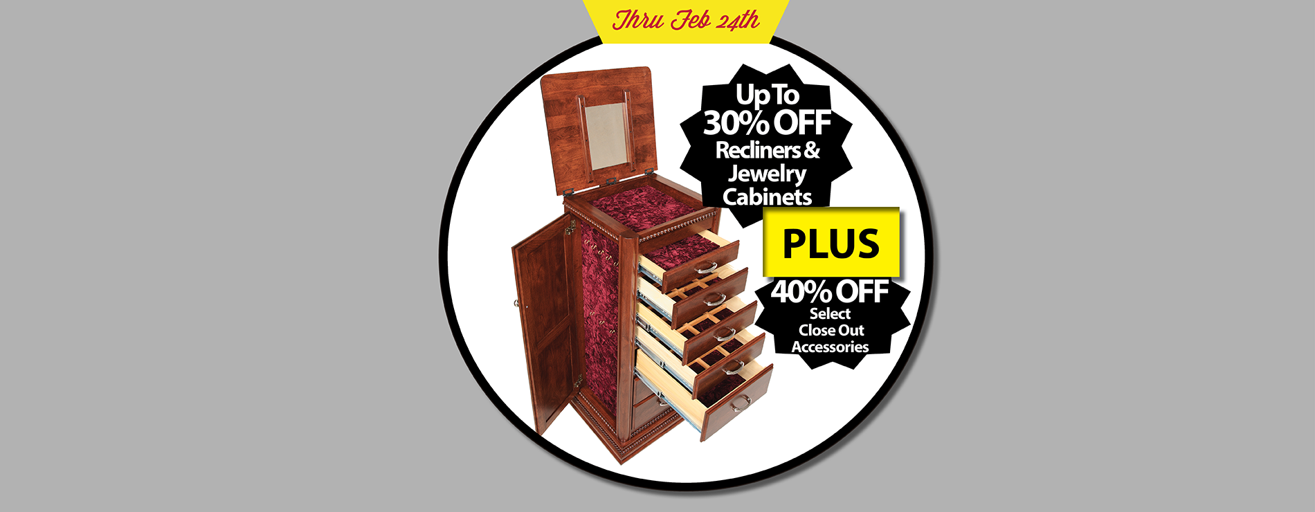 Weaver Amish Jewelry Cabinet Sale