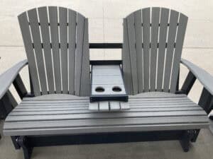 Custom 5' Classic Glider with Fold Down Cupholder