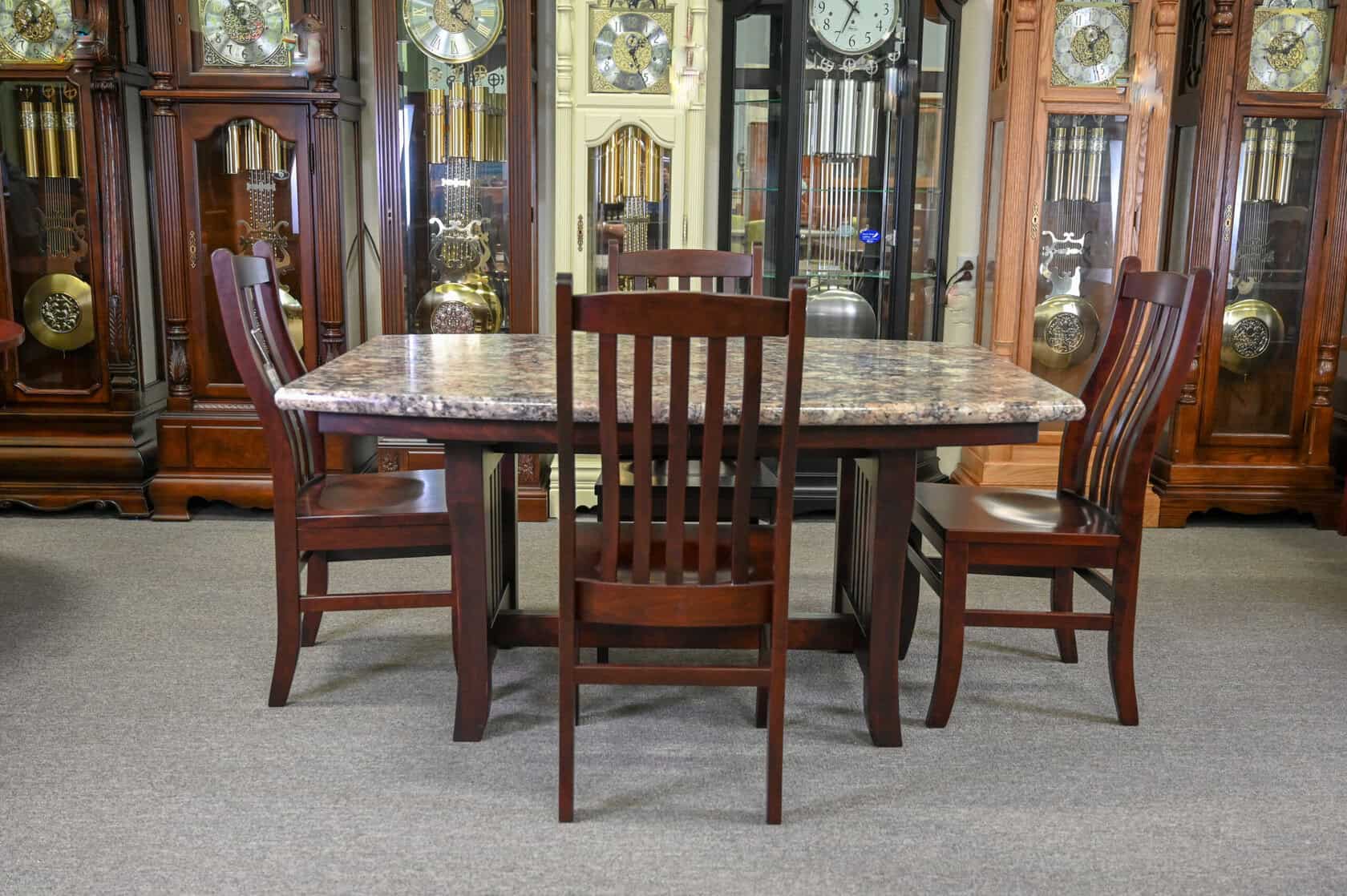 Custom Berkley Dining Table Set, an example of Amish solid wood furniture Custom Berkley Dining Table Set