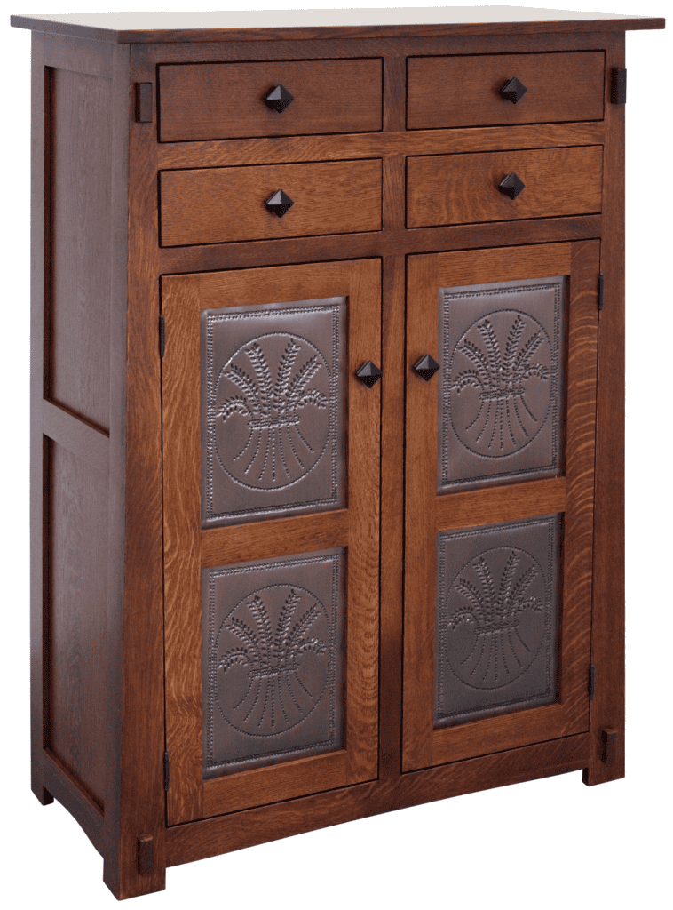 Pie Safe with tin Wheat Panels