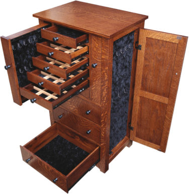 Mission Furniture Amish Style Weaver 35 Inch Flush Mission Jewelry Armoire